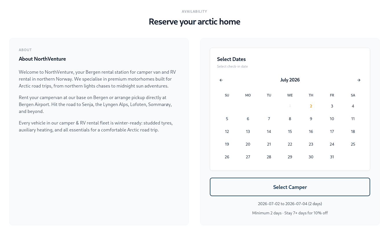 Vehicle rental platform screenshot 2